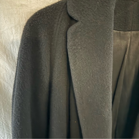 Cashmere Black Women's S Coat 1950s 1960s - Picture 2 of 10
